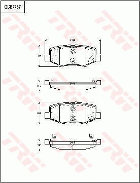 Brake Pad Set, disc brake (GDB7757)