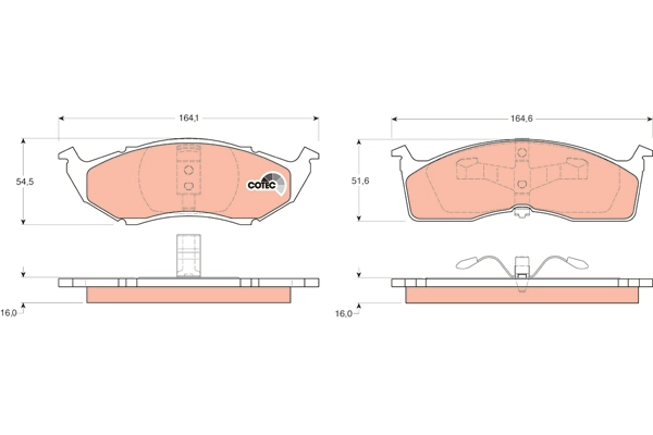Brake Pad Set, disc brake (GDB1236DT)