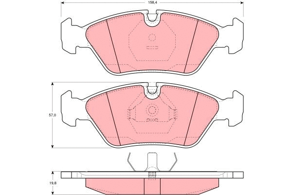 Brake Pad Set, disc brake (GDB298)