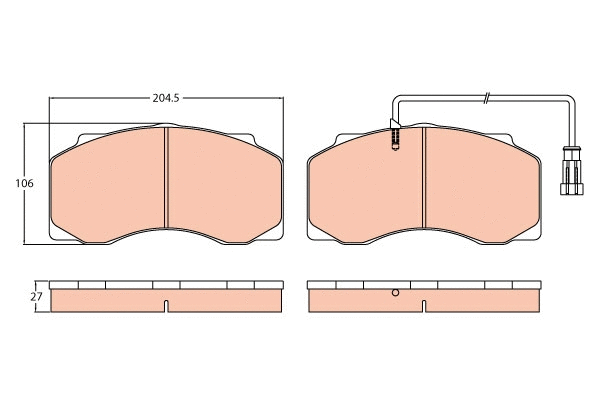 Brake Pad Set, disc brake (GDB5070)