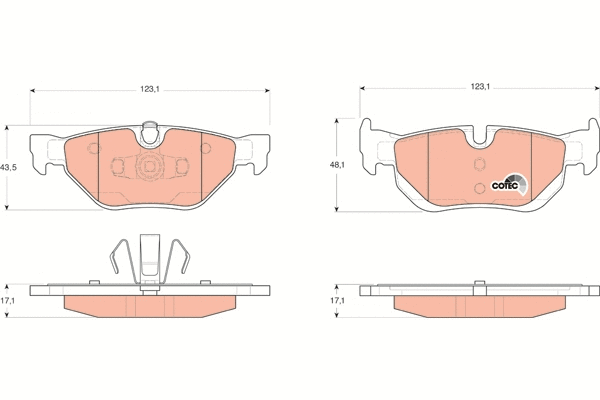 Brake Pad Set, disc brake (GDB1626)