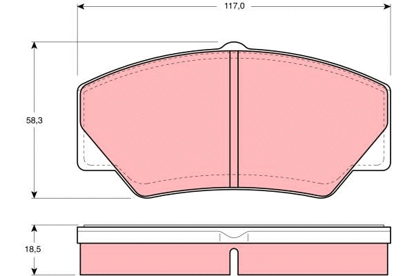 Brake Pad Set, disc brake (GDB349)