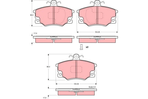Brake Pad Set, disc brake (GDB1223)