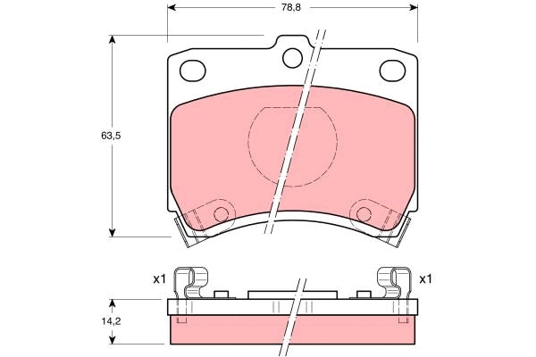 Brake Pad Set, disc brake (GDB773)