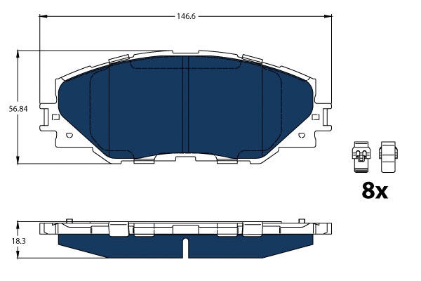 Brake Pad Set, disc brake (GDB3424BTE)