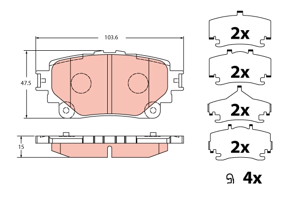 Brake Pad Set, disc brake (GDB2343)