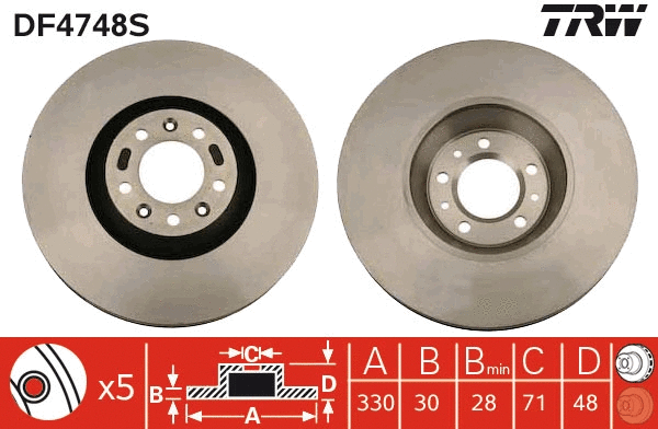 Brake Disc (DF4748S)