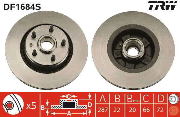 Brake Disc (DF1684S)