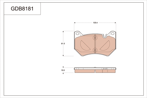 Brake Pad Set, disc brake (GDB8181)