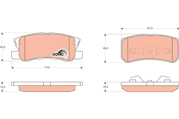 Brake Pad Set, disc brake (GDB3247)