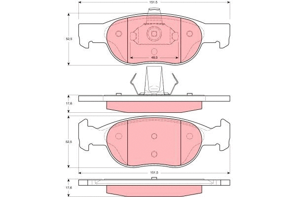 Brake Pad Set, disc brake (GDB1382)