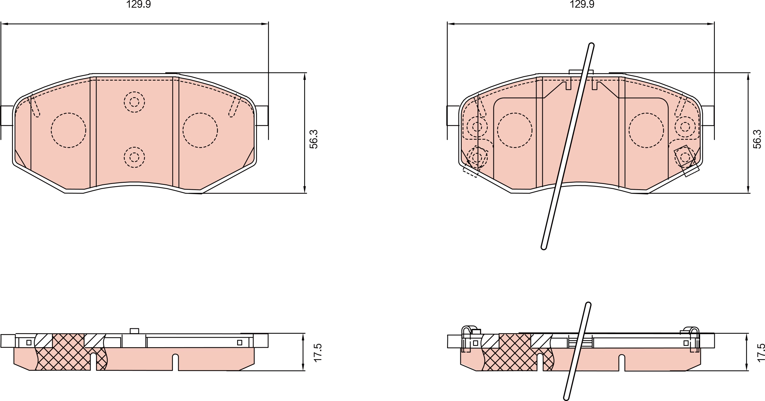 Brake Pad Set, disc brake (GDB8145)