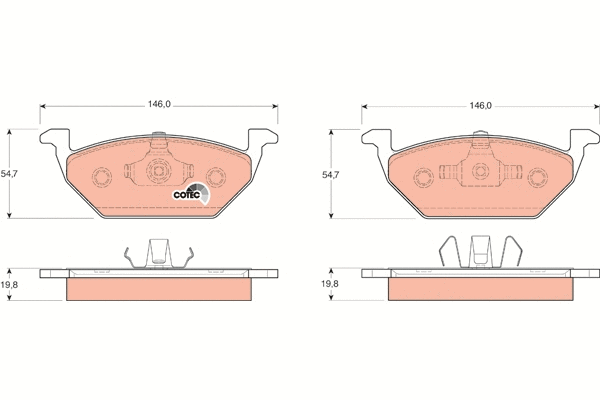 Brake Pad Set, disc brake (GDB1357)