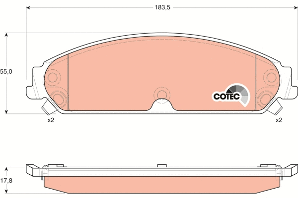 Brake Pad Set, disc brake (GDB4134)