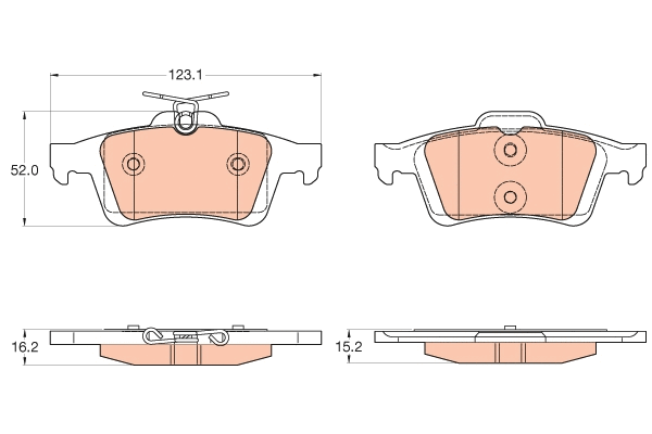 Brake Pad Set, disc brake (GDB2033)