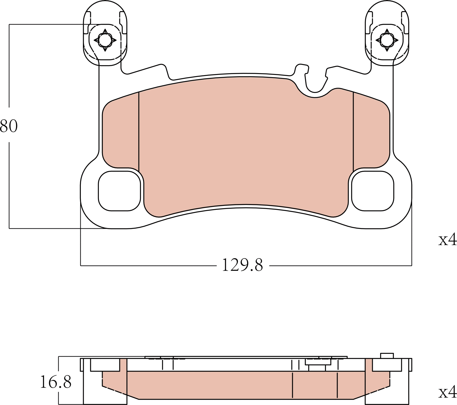 Brake Pad Set, disc brake (GDB8252)