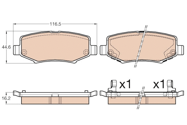 Brake Pad Set, disc brake (GDB3565)