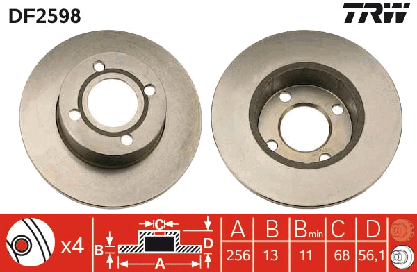 Brake Disc (DF2598)
