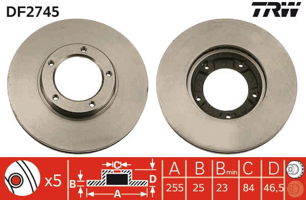 Brake Disc (DF2745)