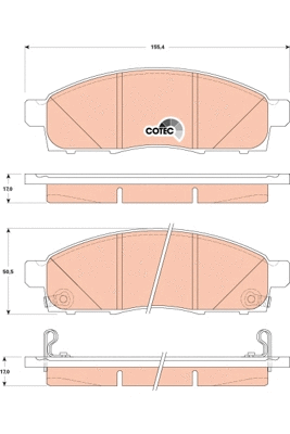 Brake Pad Set, disc brake (GDB3502)