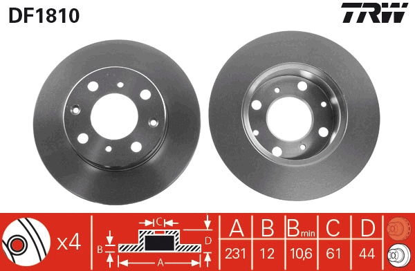 Brake Disc (DF1810)