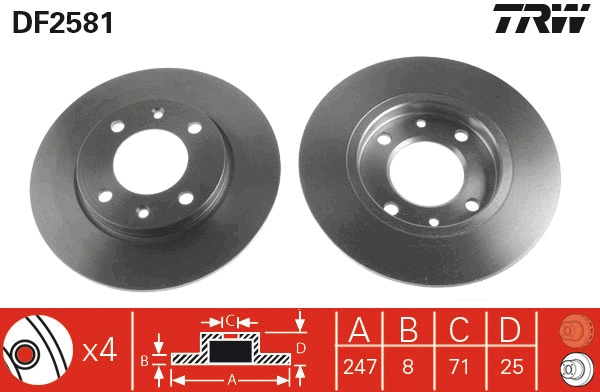 Brake Disc (DF2581)