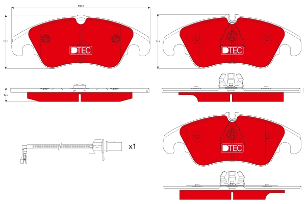 Brake Pad Set, disc brake (GDB1916DTE)