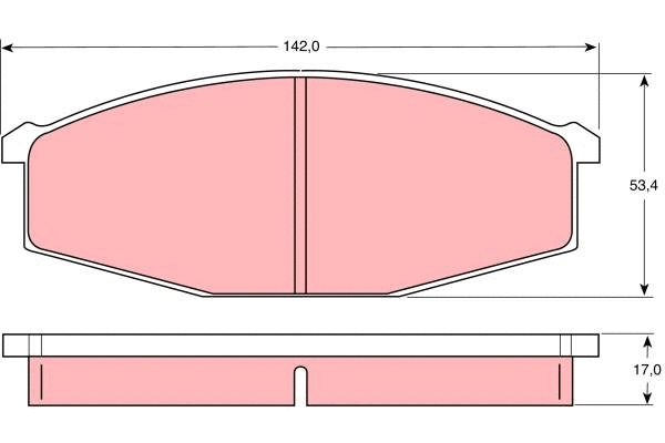 Brake Pad Set, disc brake (GDB747)