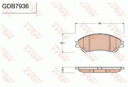 Brake Pad Set, disc brake (GDB7936)