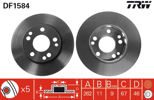 Brake Disc (DF1584)