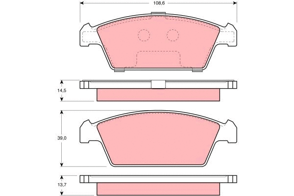 Brake Pad Set, disc brake (GDB3108)