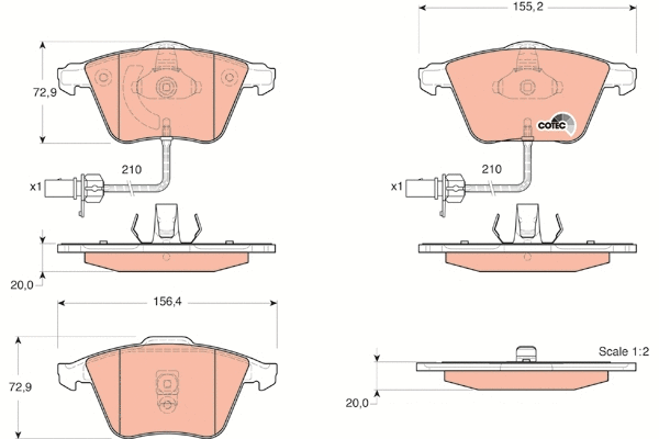 Brake Pad Set, disc brake (GDB1528)