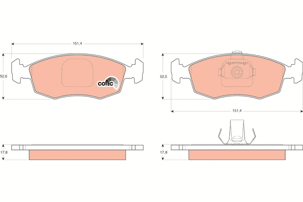 Brake Pad Set, disc brake (GDB1443)