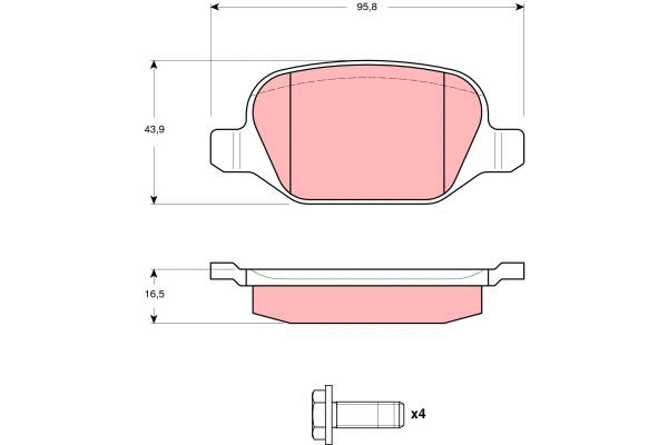 Brake Pad Set, disc brake (GDB1604)