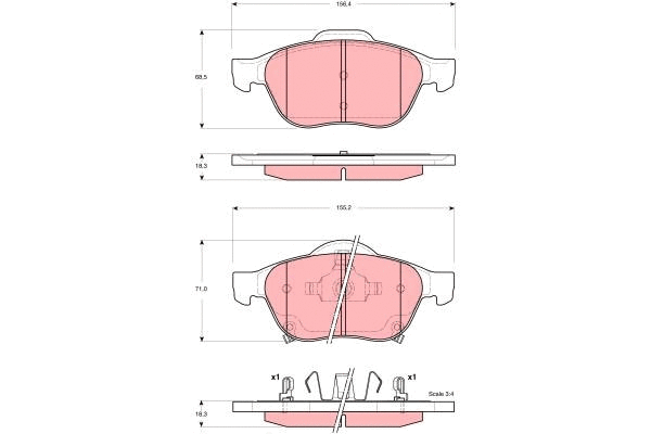 Brake Pad Set, disc brake (GDB3335)