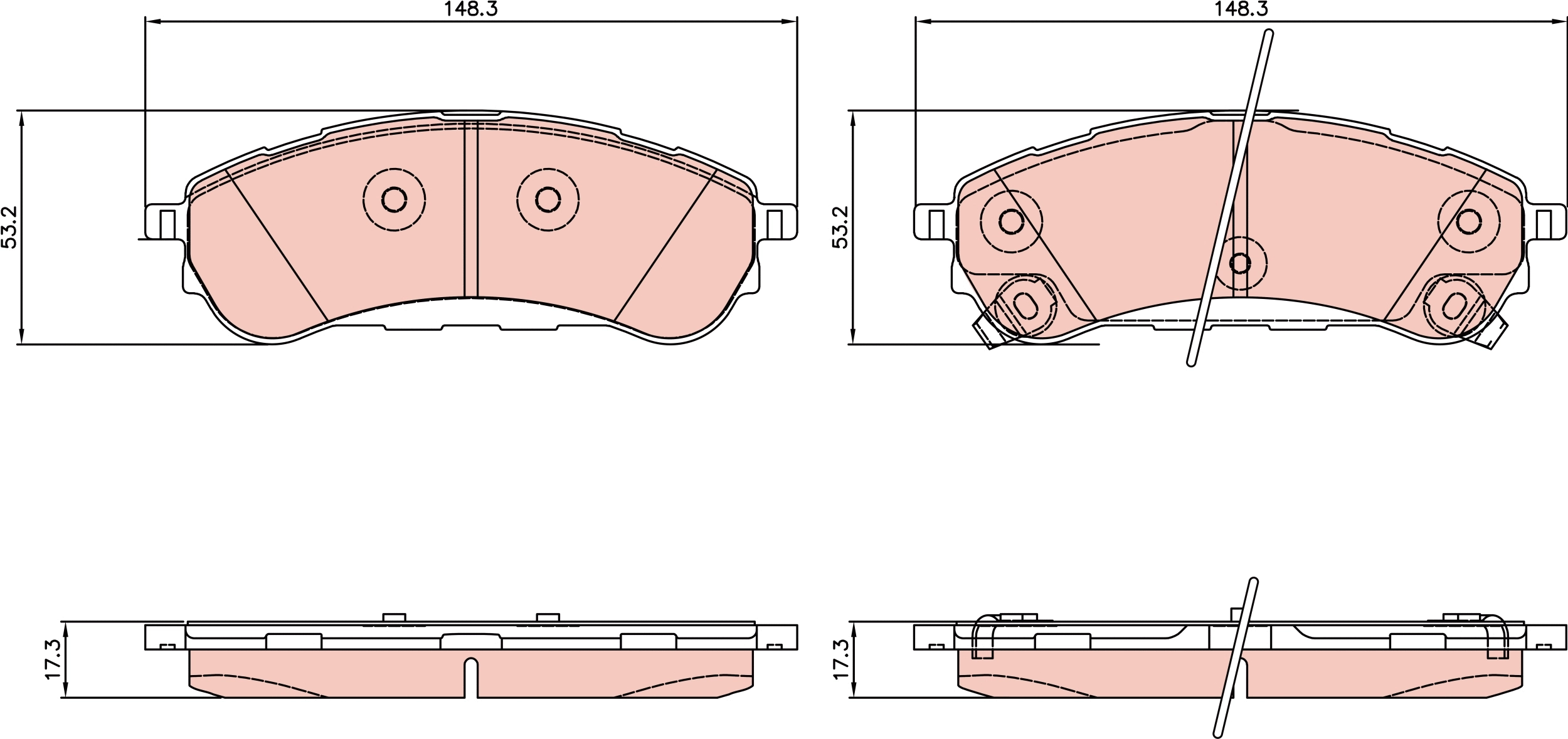 Brake Pad Set, disc brake (GDB8908UT)