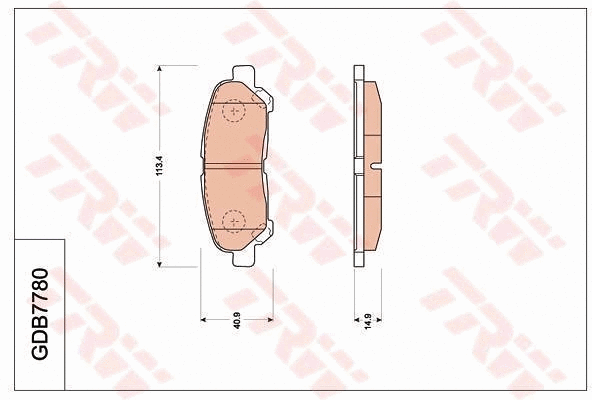 Brake Pad Set, disc brake (GDB7780)