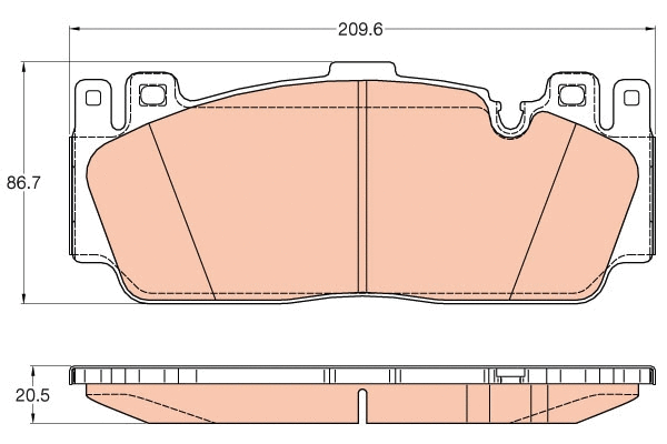 Brake Pad Set, disc brake (GDB2020)