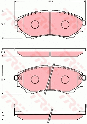 Brake Pad Set, disc brake (GDB7653)