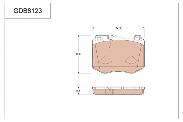 Brake Pad Set, disc brake (GDB8123)