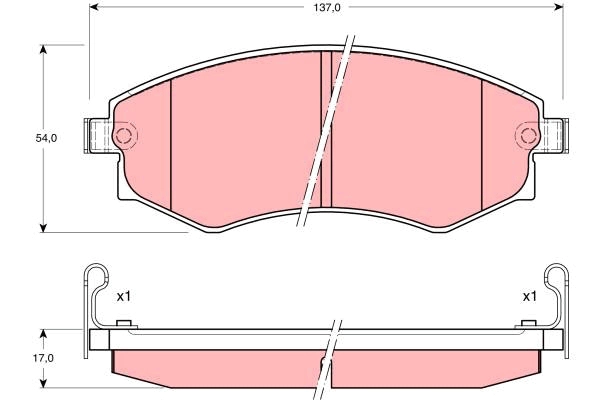 Brake Pad Set, disc brake (GDB895AT)