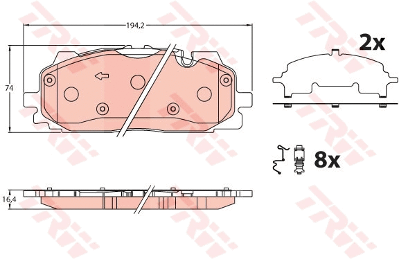 Brake Pad Set, disc brake (GDB2190)