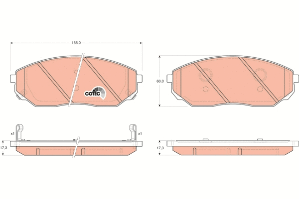 Brake Pad Set, disc brake (GDB3343)