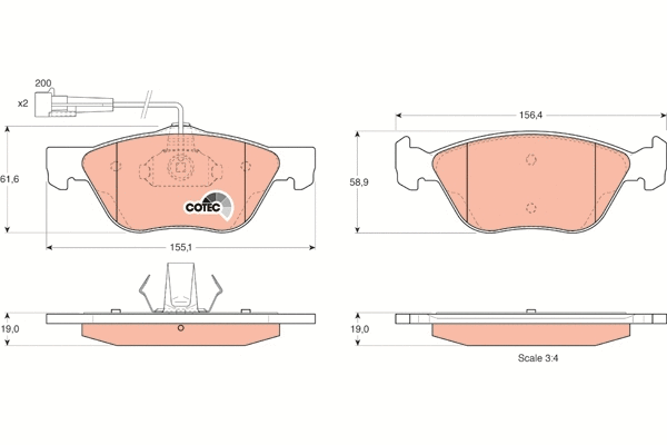 Brake Pad Set, disc brake (GDB1212)