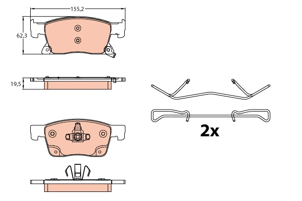 Brake Pad Set, disc brake (GDB2139)