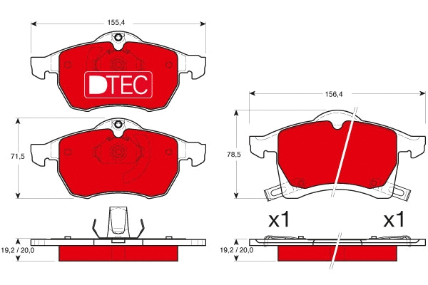 Brake Pad Set, disc brake (GDB1350DTE)