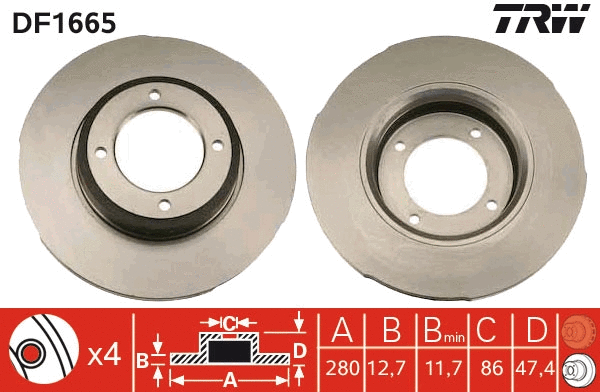 Brake Disc (DF1665)
