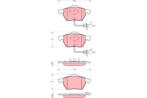 Brake Pad Set, disc brake (GDB1488)