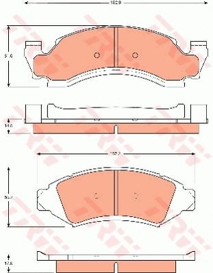 Brake Pad Set, disc brake (GDB7574)