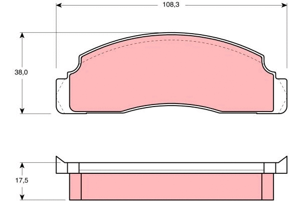 Brake Pad Set, disc brake (GDB624)